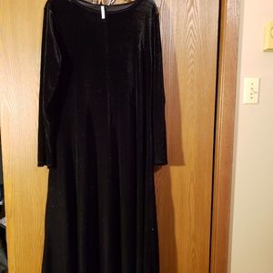 Black velvet dress